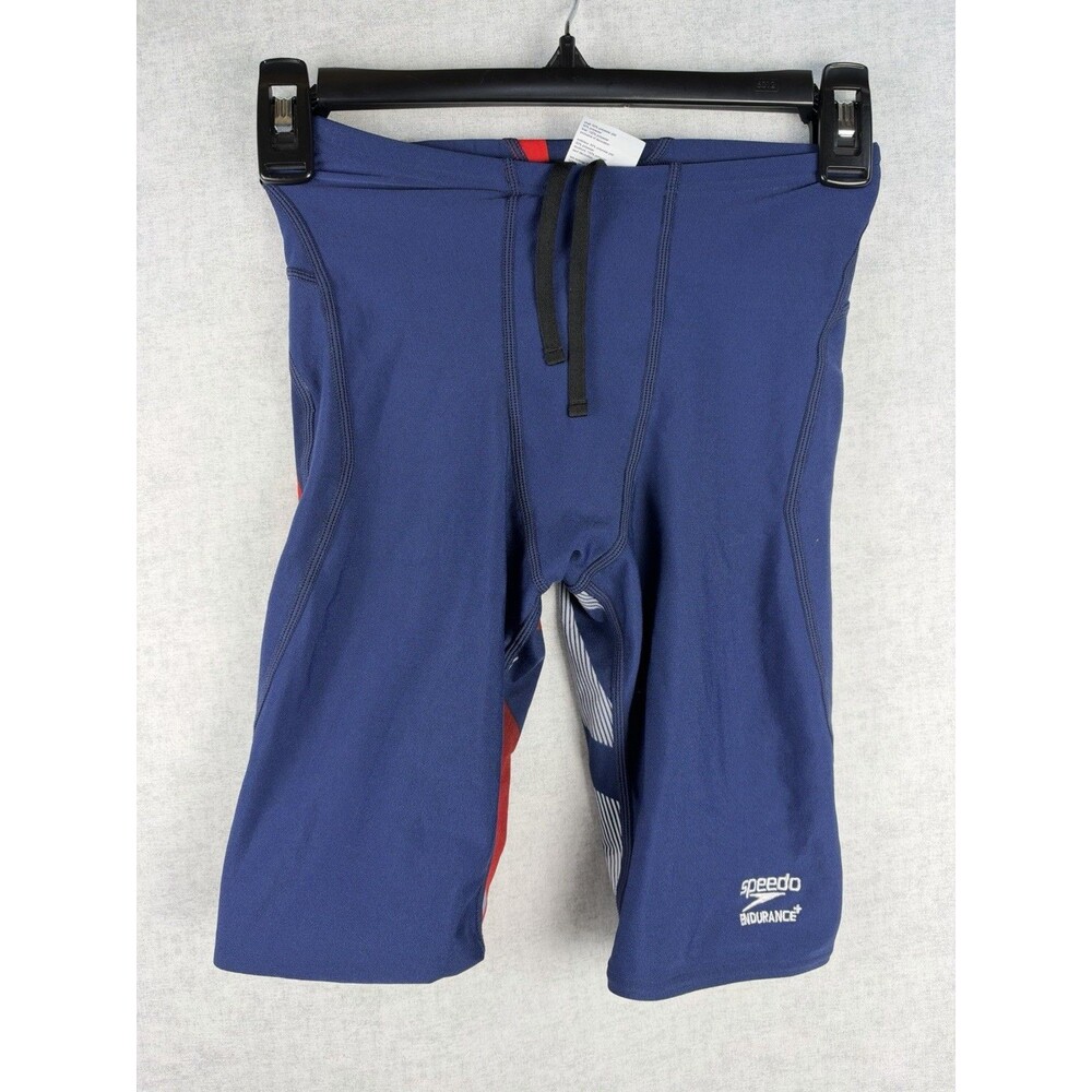 Boys Speedo Blue/Red Jammers Compression Shorts swimsuit 28